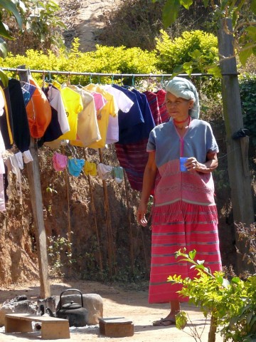 cup of tea with laundry done